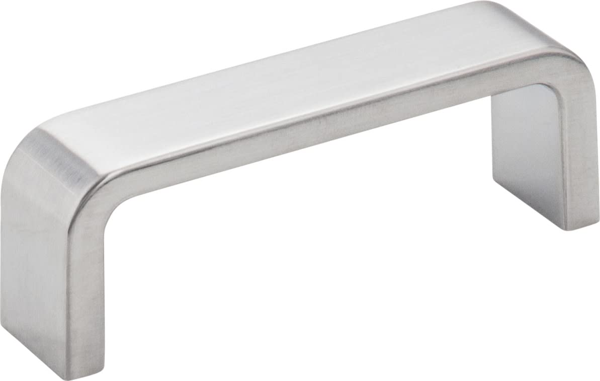 Elements 193-3BC 3" Center-to-Center Brushed Chrome Square Asher Cabinet Pull