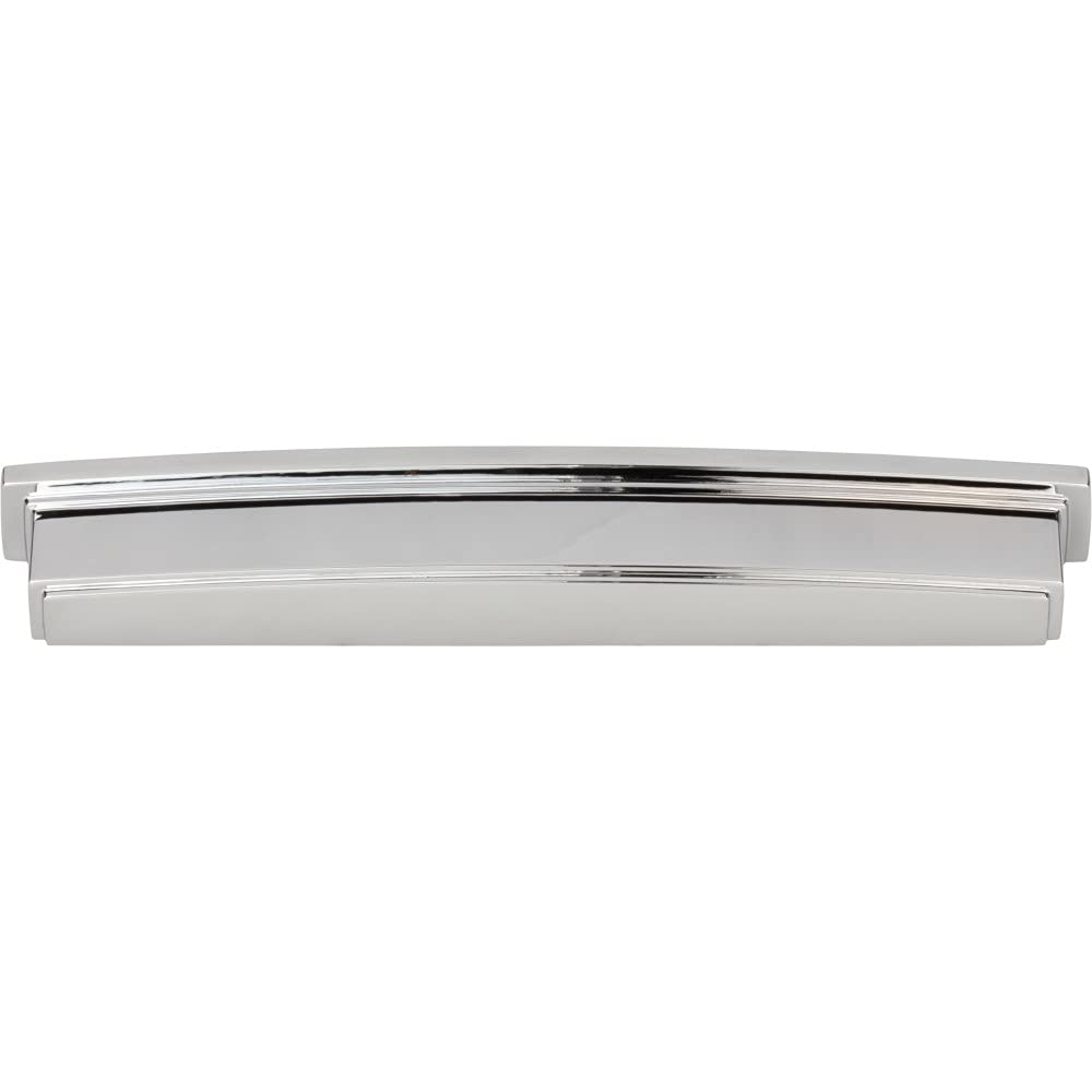 Jeffrey Alexander 141-192PC 192 mm Center Polished Chrome Square-to-Center Square Renzo Cabinet Cup Pull