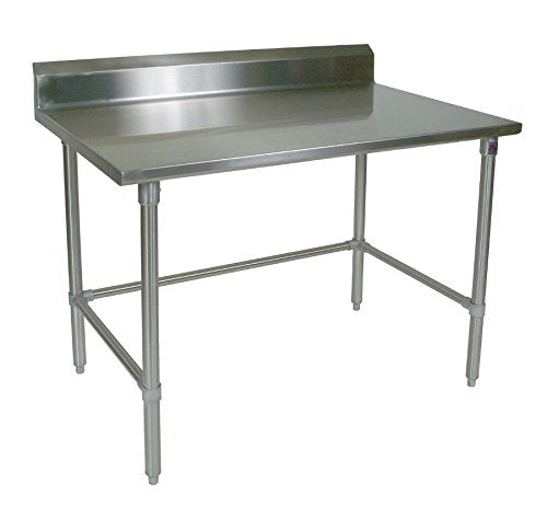 John Boos ST6R5-2436SBK 16 Gauge Stainless Steel Work Table with 5" Rear Riser and Bracing, 36" x 24"