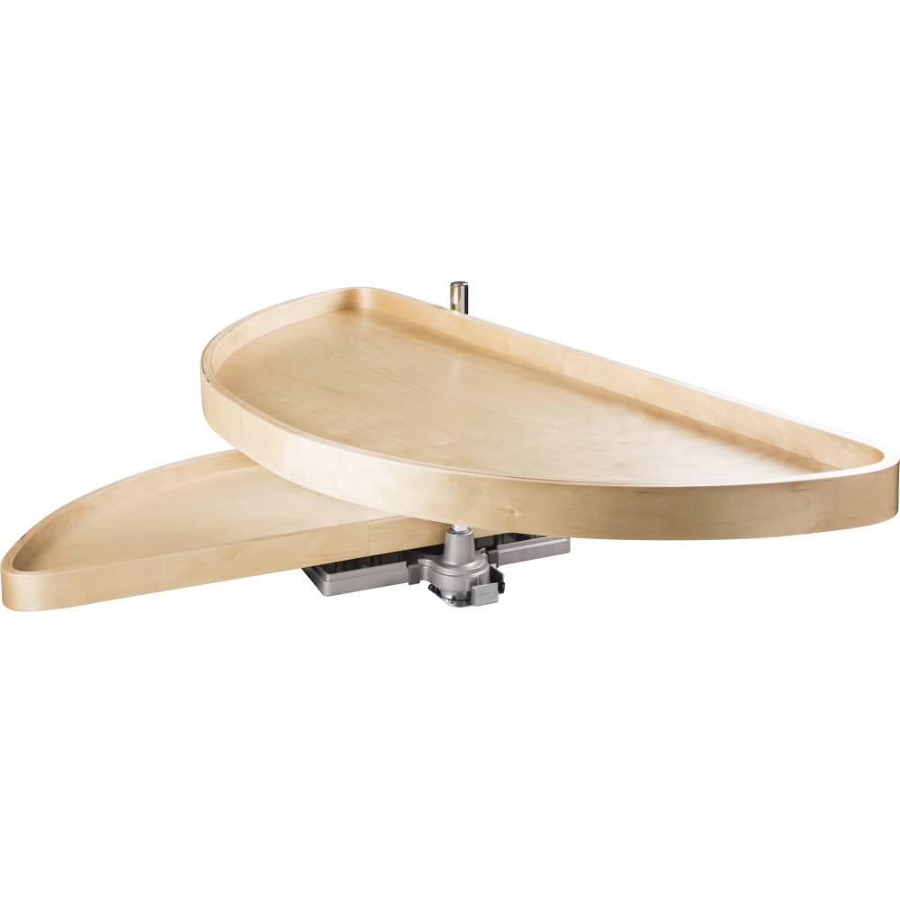 Hardware Resources HMLS-W-3818 38" Wood Half-Moon Lazy Susan