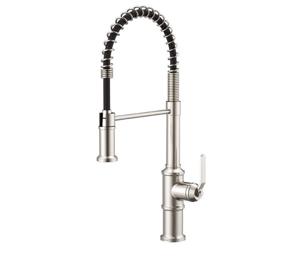 Gerber D455237SS Stainless Steel Kinzie Pre-rinse Single Handle Spring Spout KITC...