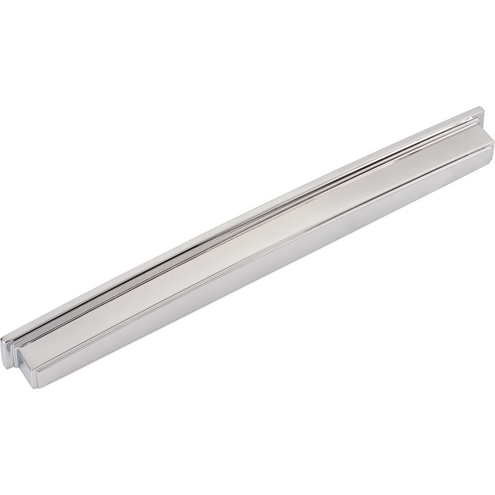 Jeffrey Alexander 141-305PC 305 mm Center Polished Chrome Square-to-Center Square Renzo Cabinet Cup Pull