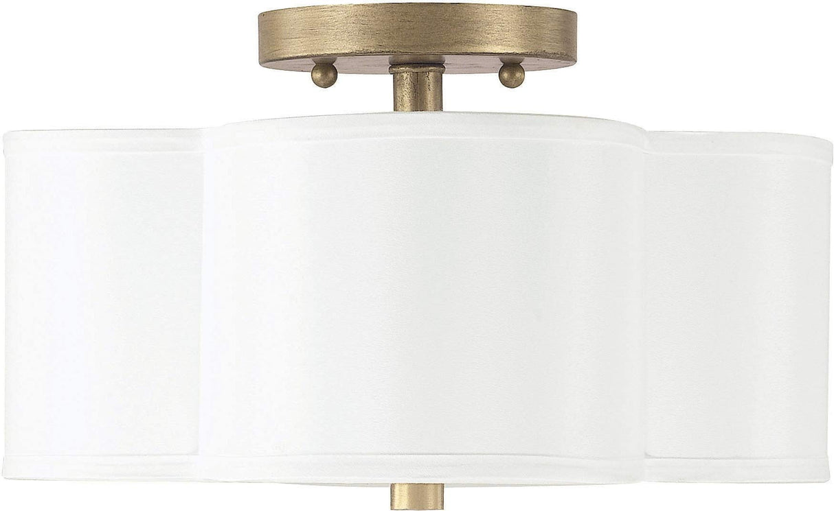 Capital Lighting 4452BG-557 Quinn 2 Light Semi-Flush Brushed Gold