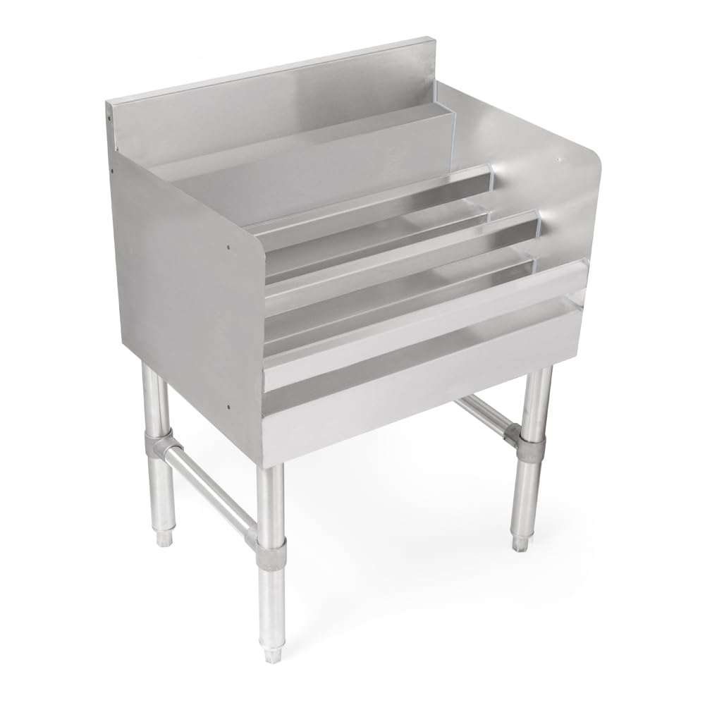 John Boos UBLD-1812 Liquor Display, 18” Width, 3-Step, 18GA Stainless Steel (Underbar)