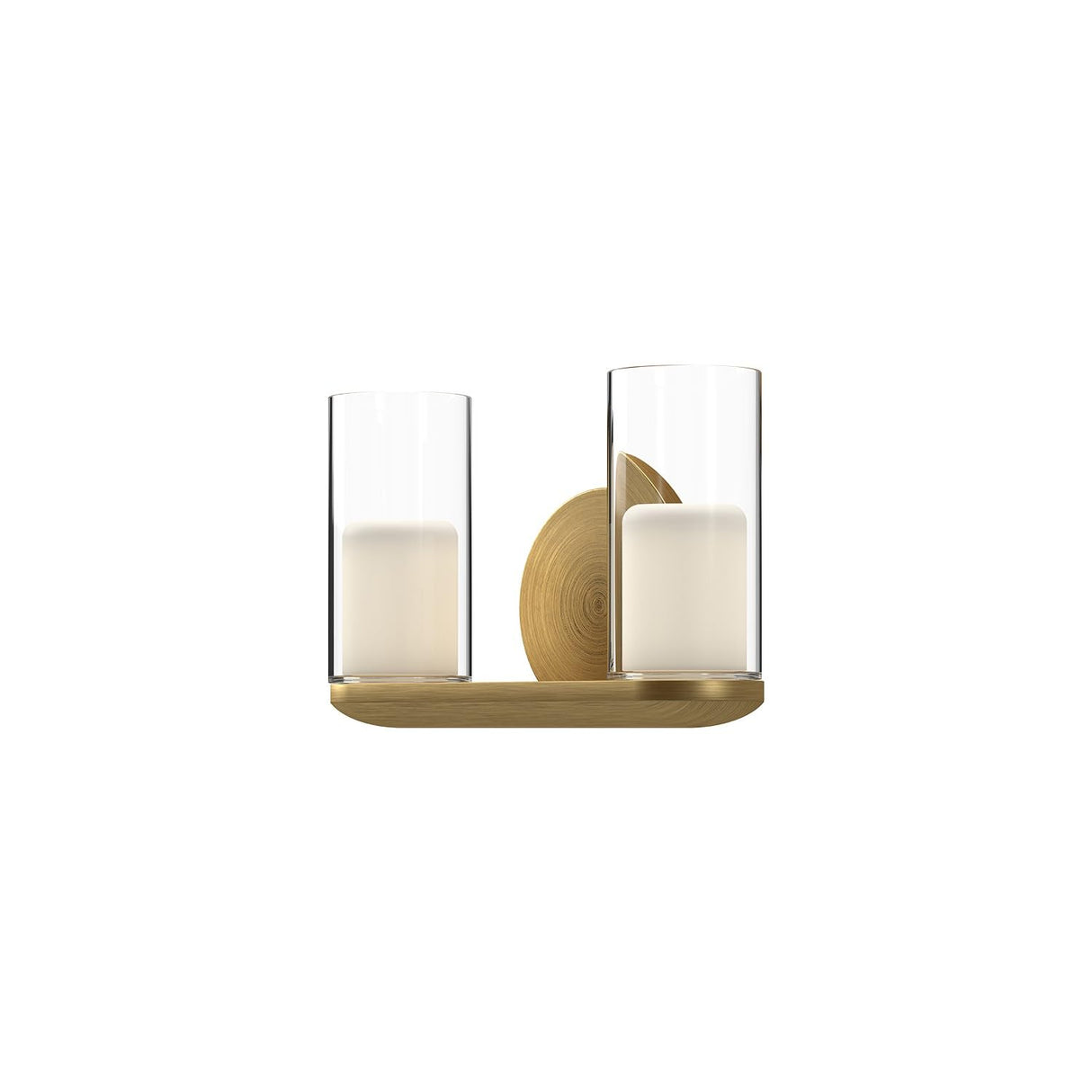 Kuzco VL53511-BG/CL BIRCH 11" VANITY BRUSHED GOLD CLEAR GLASS 120V ELV LED 3000K 90CRI 11W