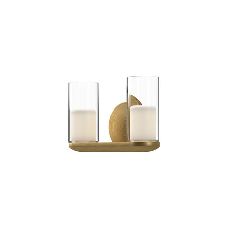 Kuzco VL53511-BG/CL BIRCH 11" VANITY BRUSHED GOLD CLEAR GLASS 120V ELV LED 3000K 90CRI 11W