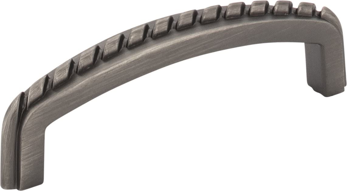 Elements Z118-3DACM 3" Center-to-Center Gun Metal Rope Detailed Cypress Cabinet Pull
