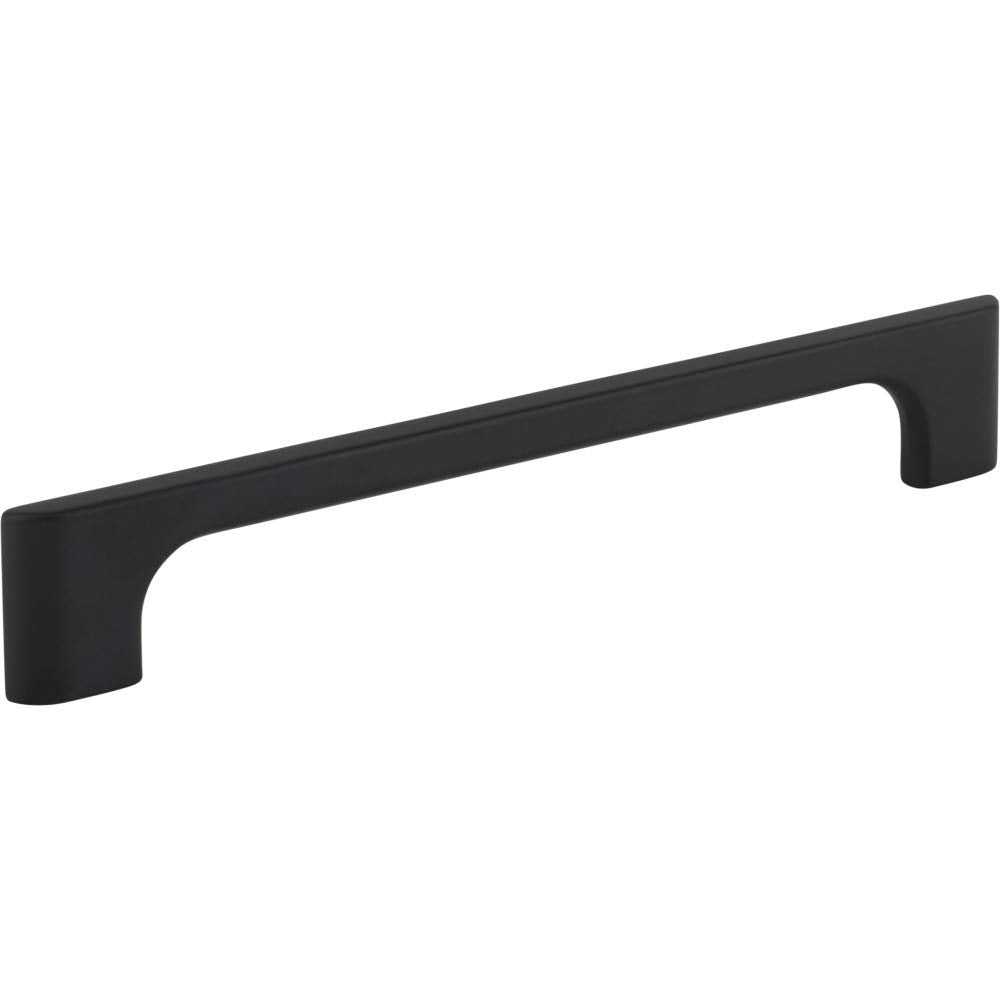 Jeffrey Alexander 286-160MB 160 mm Center-to-Center Matte Black Asymmetrical Leyton Cabinet Pull