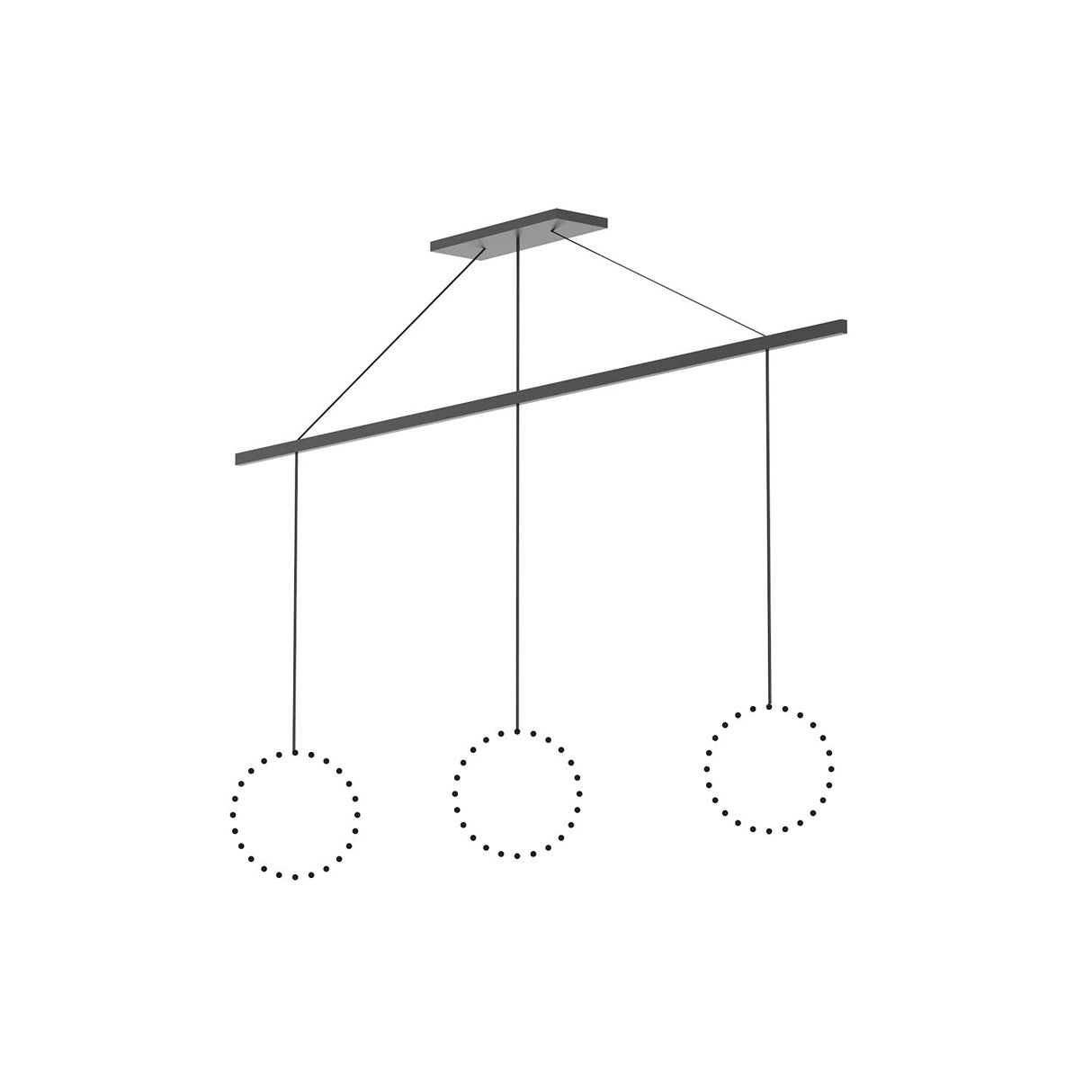 Kuzco CNL3AC-BK 3 Head LINEAR-PENDANT CANOPY SSL/SVT Black