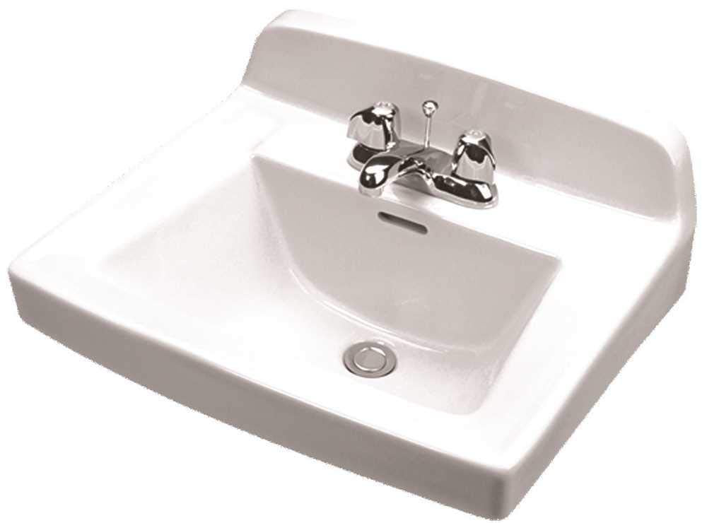 Gerber G0012654 White Monticello II 4" Centers Wall Hung Bathroom Sink