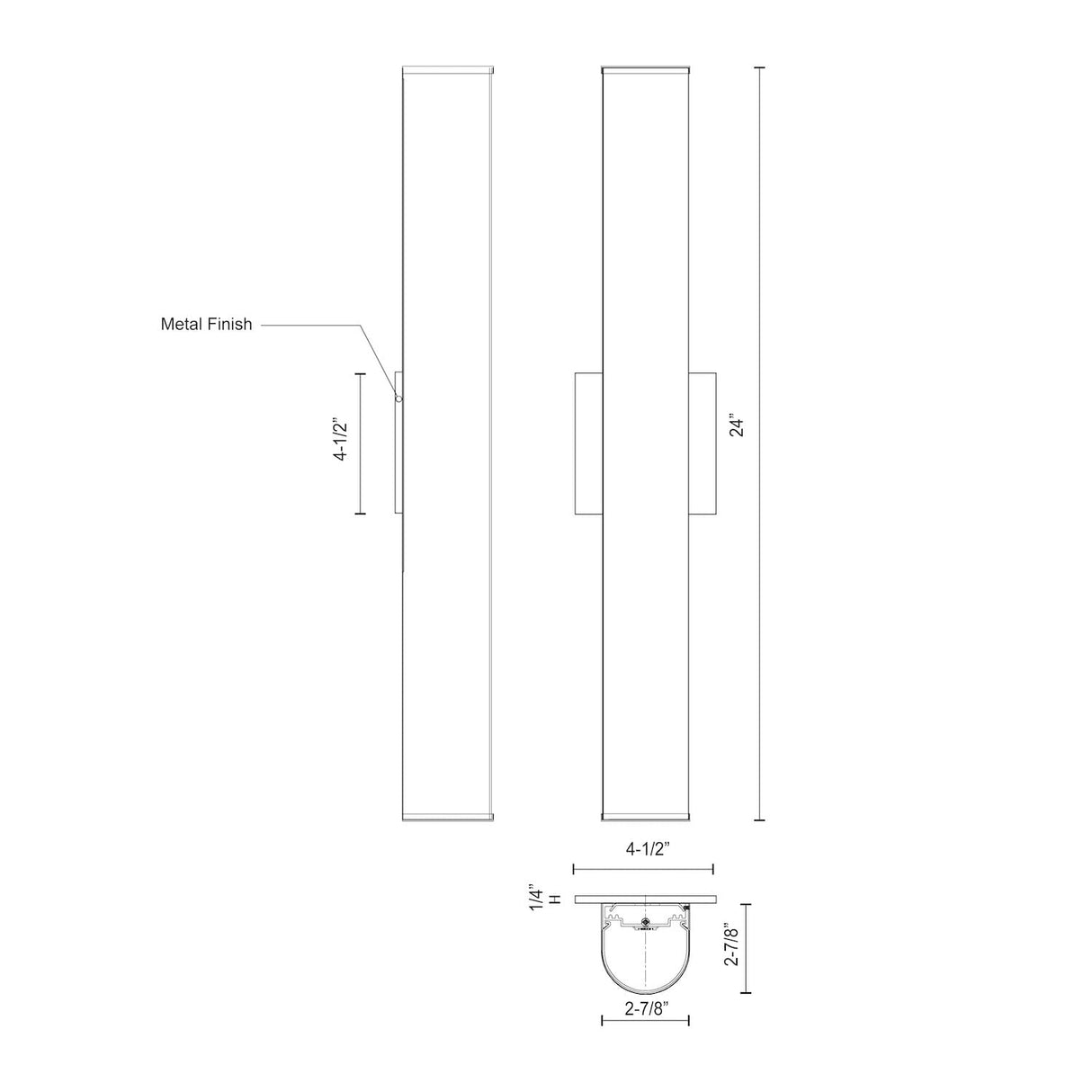 Kuzco VL61224-BK LED VAN (LONGITUDE) 27W BK