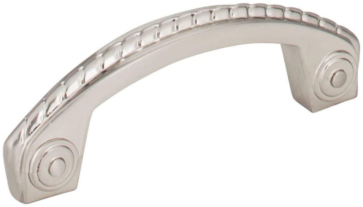 Jeffrey Alexander Z260-3SN 3" Center-to-Center Satin Nickel Rope Rhodes Cabinet Pull