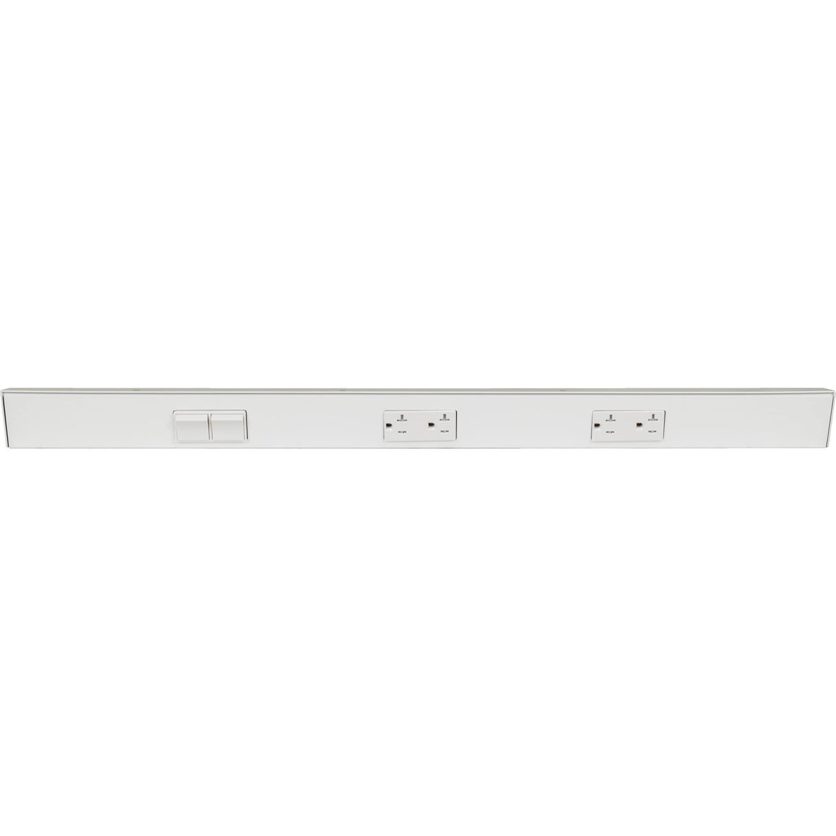 Task Lighting TRS30-3W-WT-LS 30" TR Switch Series Angle Power Strip, Left Switches, White Finish, White Switches and Receptacles