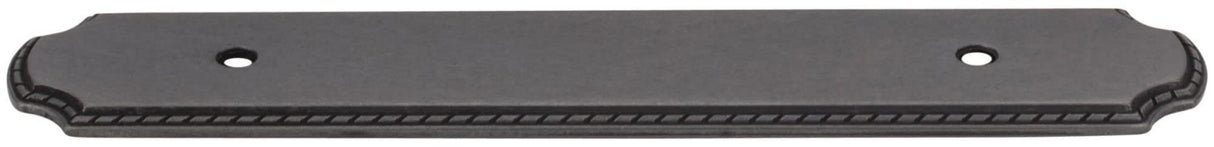 Jeffrey Alexander B812-96R-BNBDL 6-1/8" O.L. (96 mm Center-to-Center) Brushed Pewter Rope Pull Backplate