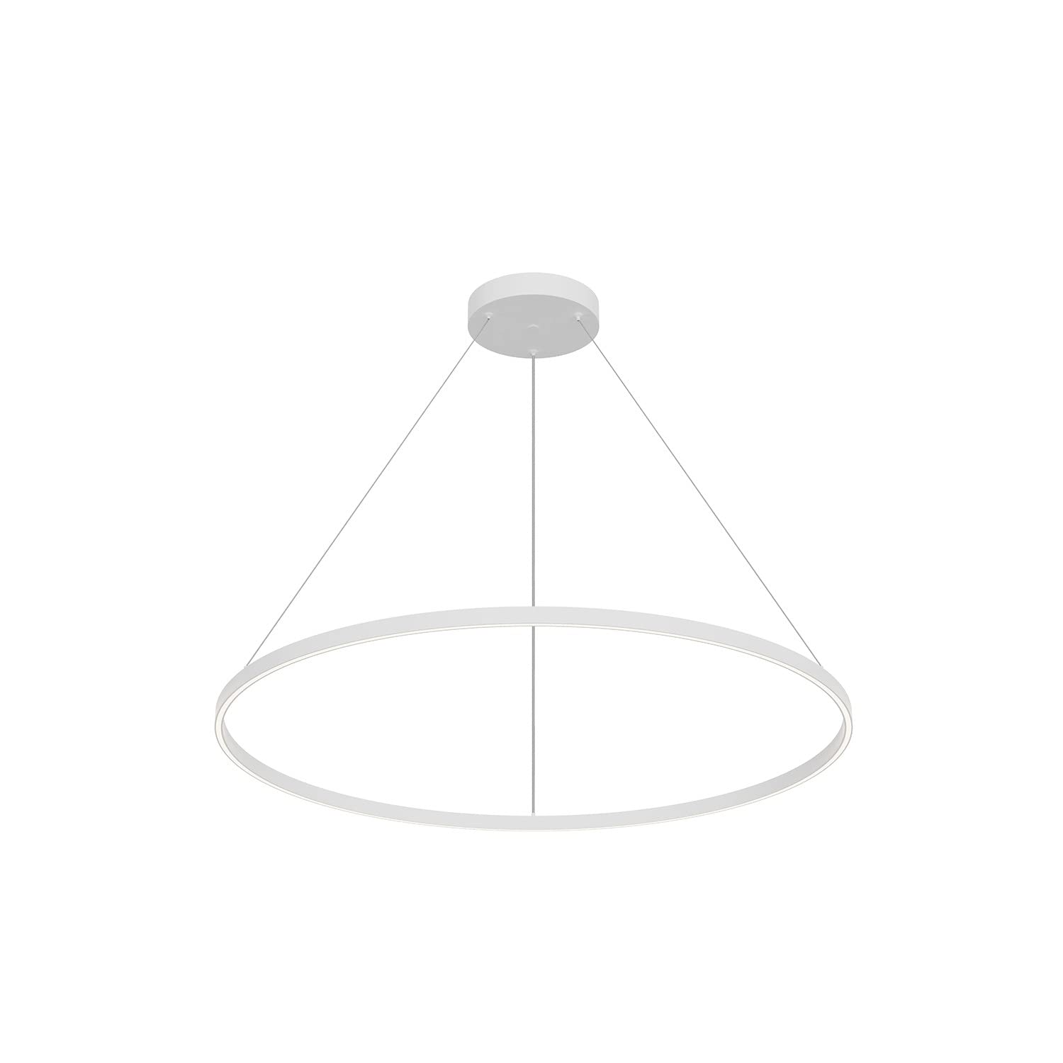 Kuzco PD87748-WH Cerchio 48" Pendant WH Aluminum Extrusion Up Down Duo Canopy 930 TRIAC 120 130W