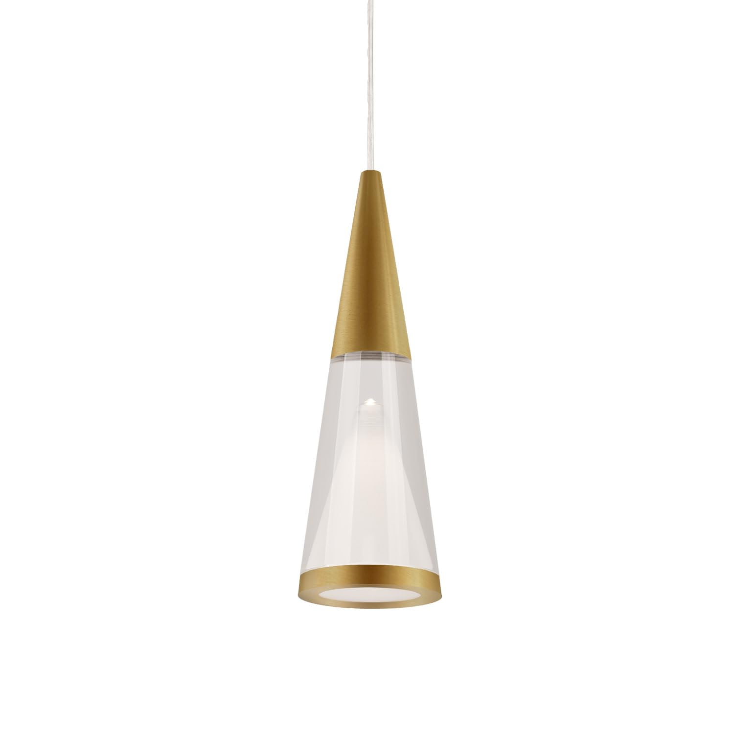 Kuzco 402401BG-LED MALABAR 3" 40 Brushed Gold 120V ELV LED 3000K 90CRI 6W