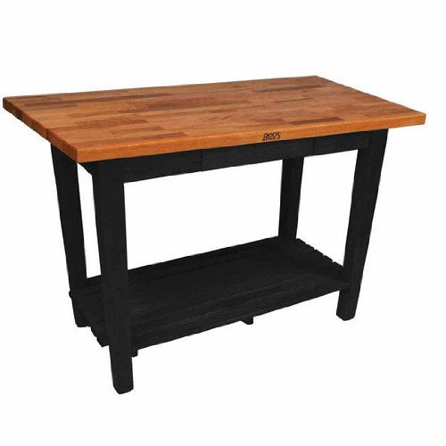 John Boos OC4825-S-BK OAK C TBL 48X25X1-1/2 W/FJ CREAM