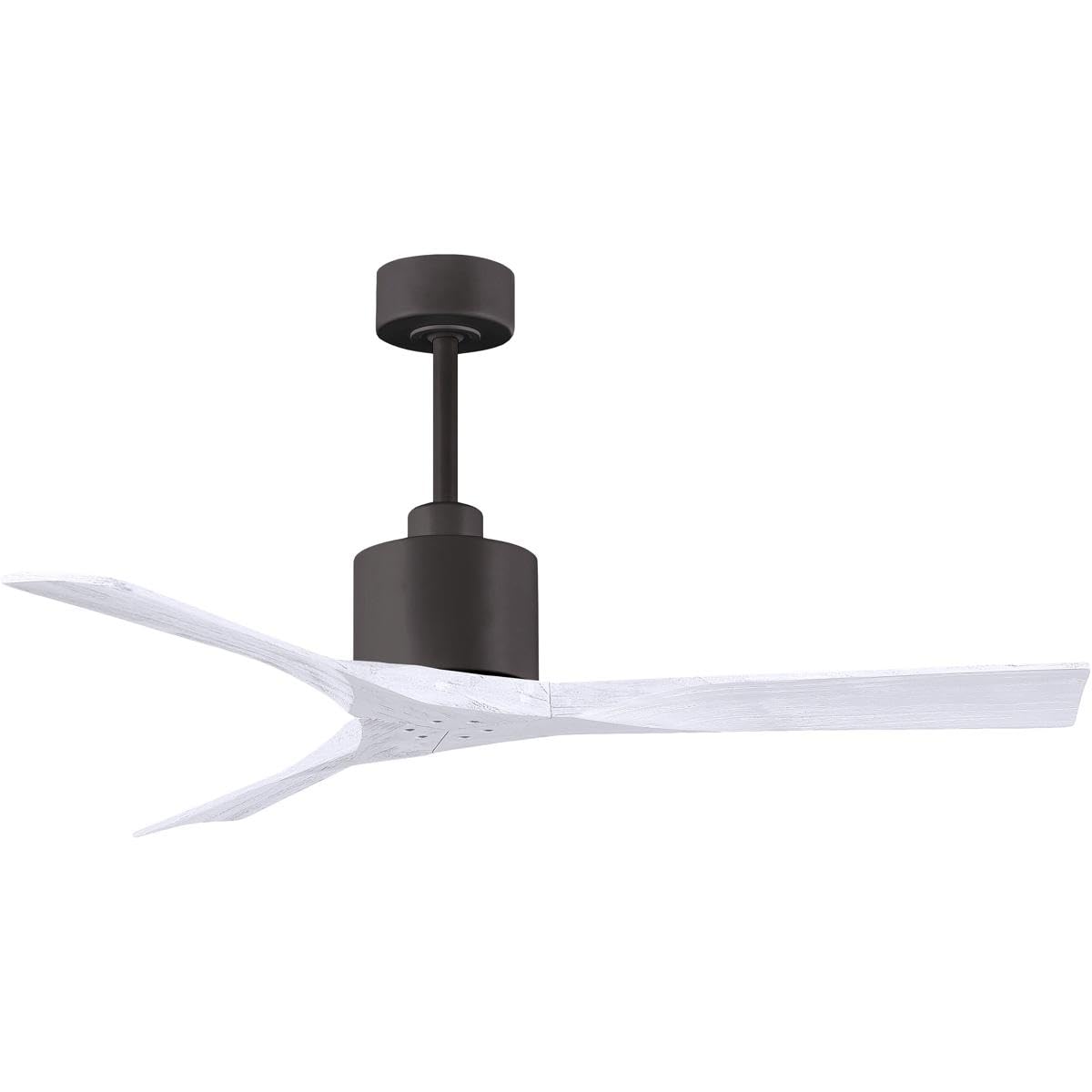 Matthews Fan NK-TB-MWH-52 Nan 6-speed ceiling fan in Textured Bronze finish with 52” solid matte white wood blades