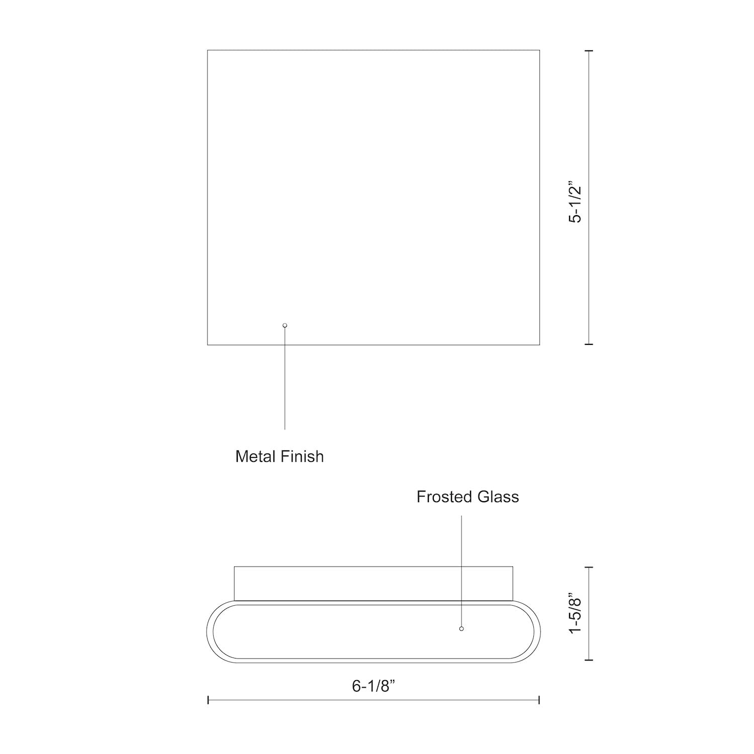 Kuzco AT6506-BK SLATE 6" AT Black 120V ELV LED 3000K 90CRI 15W