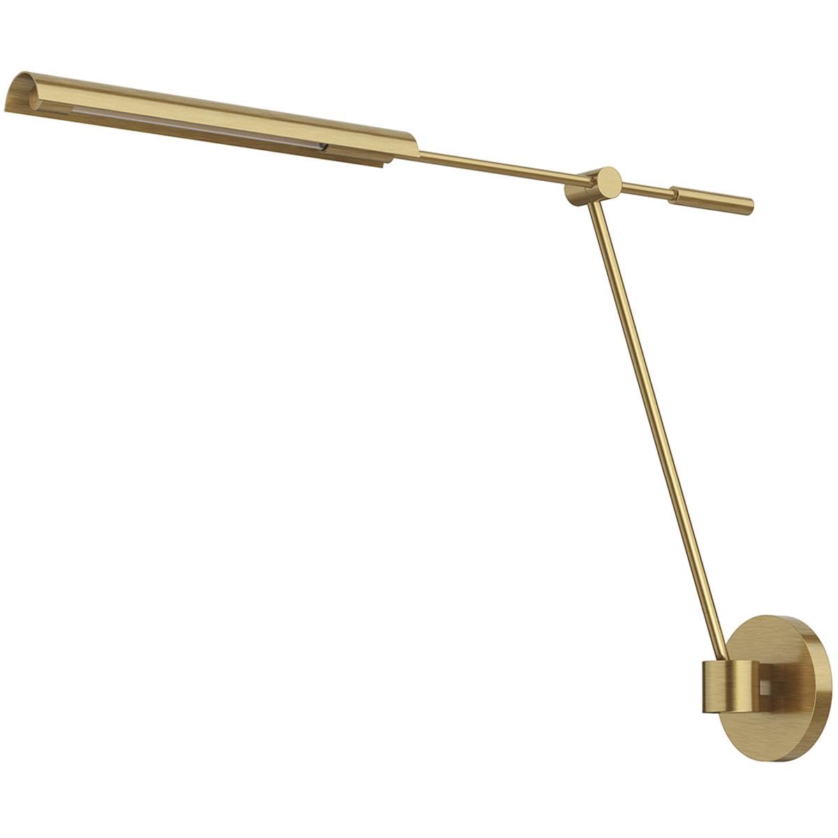 Alora WV316601VBMS ASTRID 1 LIGHT WALL VANITY LED VINTAGE BRASS W/ METAL SHADE 4W 120VAC WITH LED DRIVER 2700K 90CRI