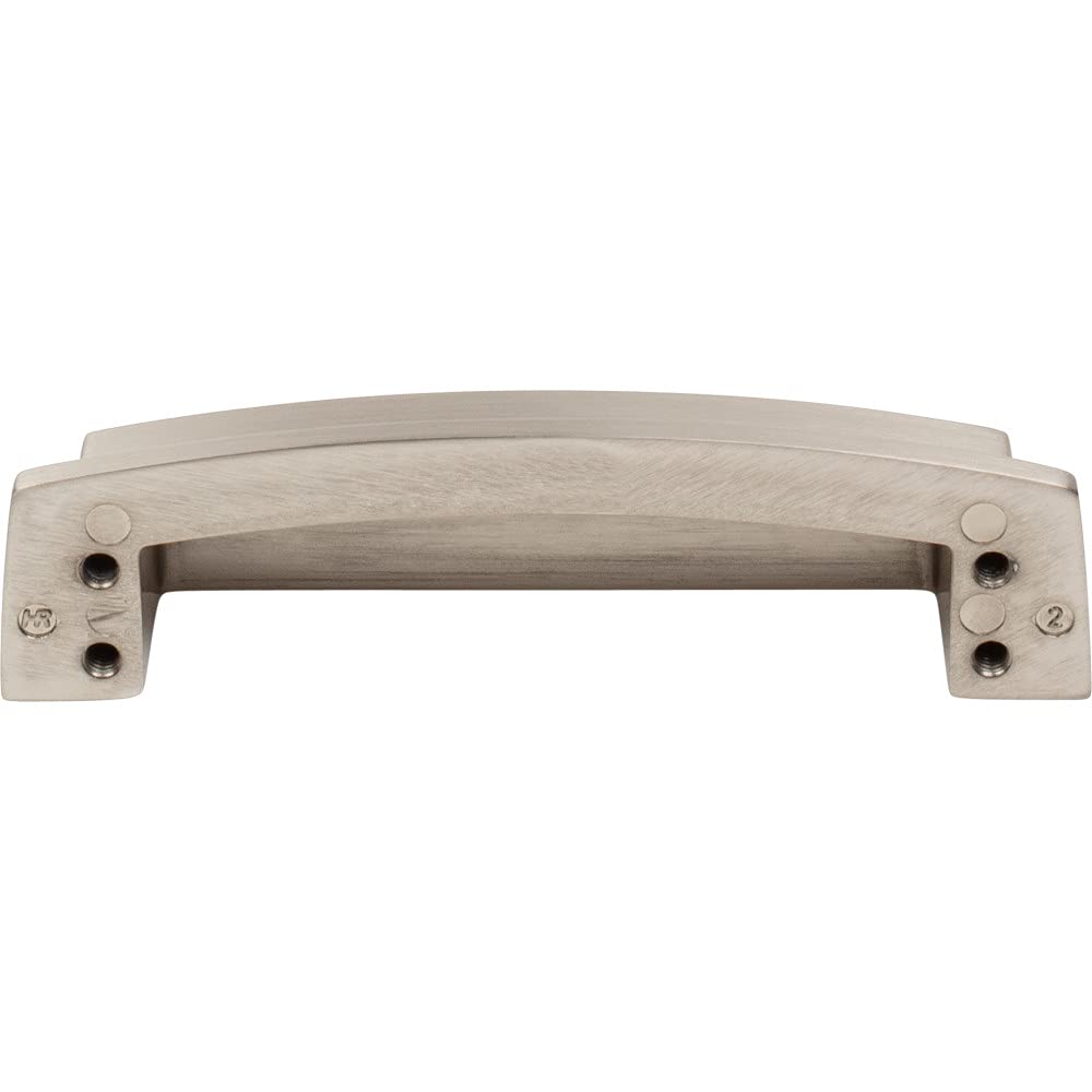 Jeffrey Alexander 141-96SN 96 mm Center Satin Nickel Square-to-Center Square Renzo Cabinet Cup Pull