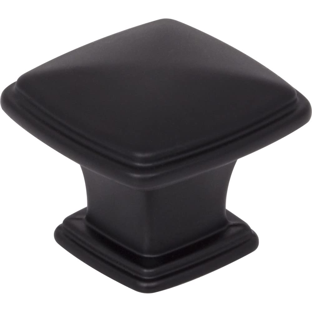 Jeffrey Alexander 1091MB 1-3/16" Overall Length Matte Black Square Milan 1 Cabinet Knob