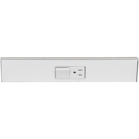 Task Lighting TRS12-1W-WT 12" TR Switch Series Angle Power Strip, Single Switch, White Finish, White Switch and Receptacles