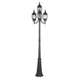 Livex Lighting 7711-04 Outdoor Post with Clear Beveled Glass Shades , Black
