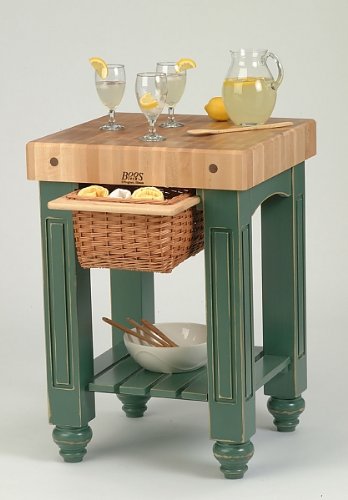 John Boos CU-GB25-N American Heritage Prep Table with Butcher Block Top Base Finish: Natural Maple