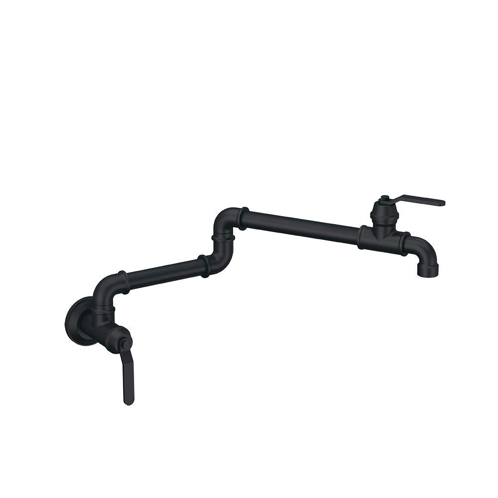 Gerber D205037BS Satin Black Kinzie Wall Mount Pot Filler