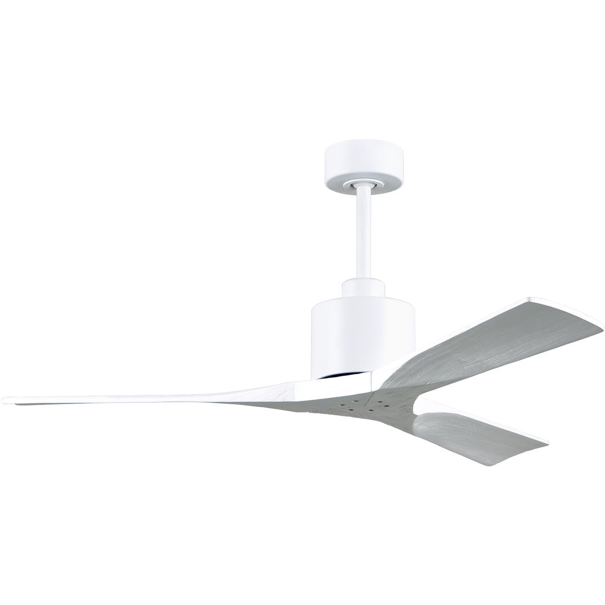 Matthews Fan NK-MWH-MWH-52 Nan 6-speed ceiling fan in Matte White finish with 52” solid matte white wood blades