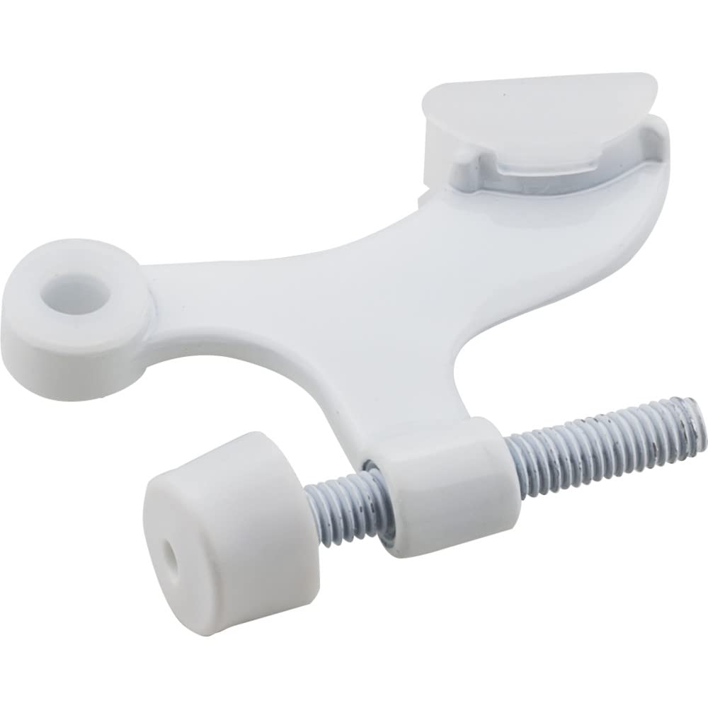 Hardware Resources DS01-WH Hinge Pin Door Stop with Self-Adjusting Pad - White
