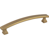 Elements 449-128BG 128 mm Center-to-Center Brushed Gold Square Hadly Cabinet Pull