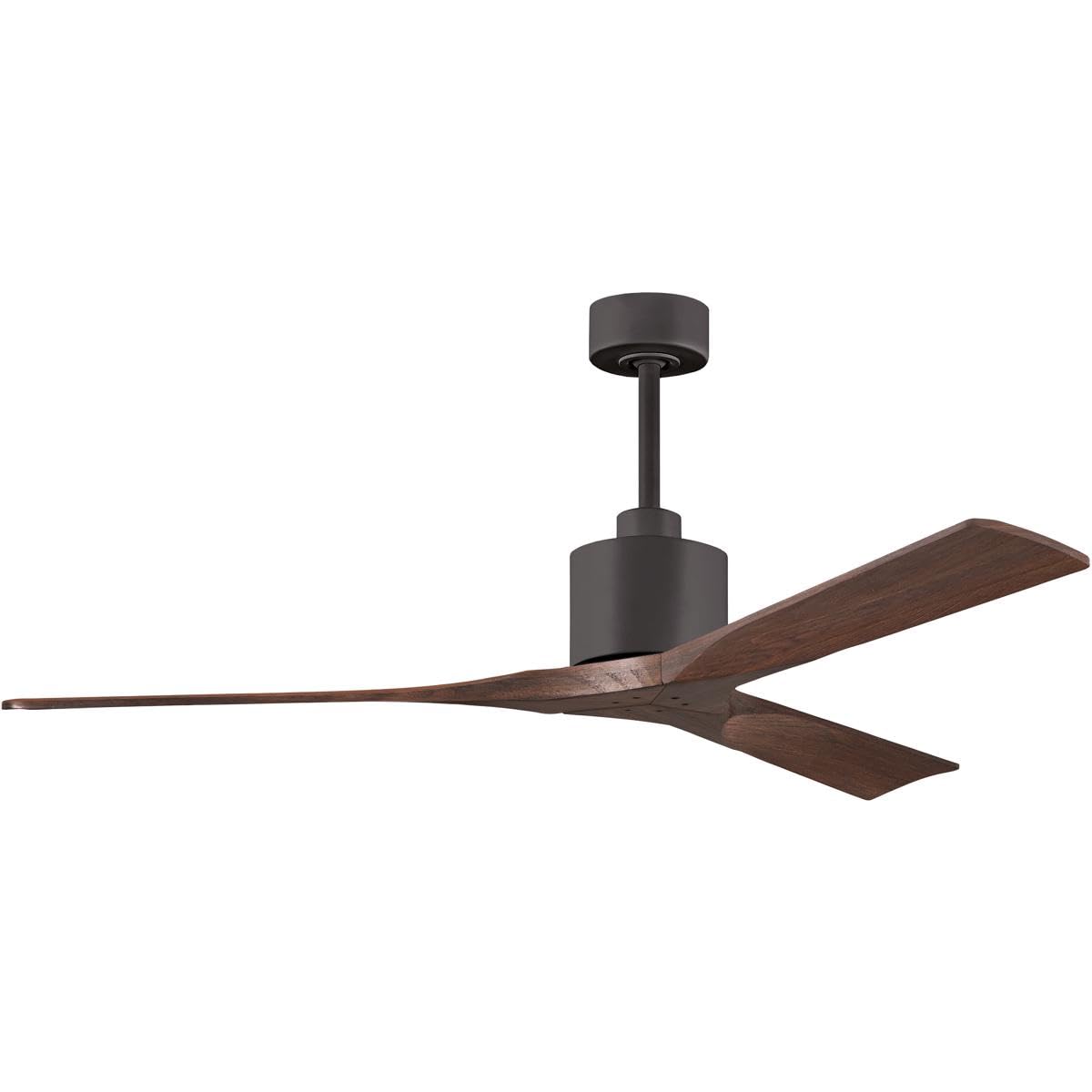 Matthews Fan NK-TB-WA-60 Nan 6-speed ceiling fan in Textured Bronze finish with 60” solid walnut tone wood blades