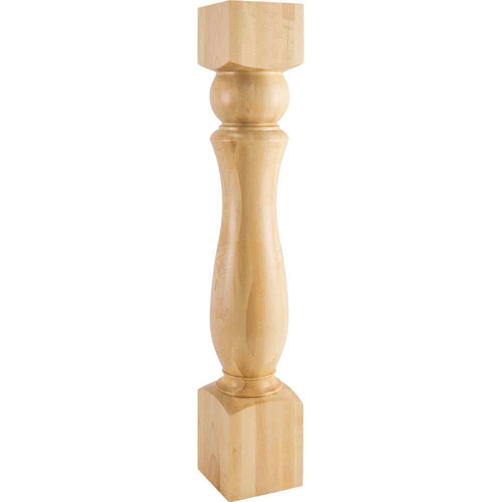 Hardware Resources P81-6-ALD 6" W x 6" D x 35-1/2" H Alder Sphere Turned Post