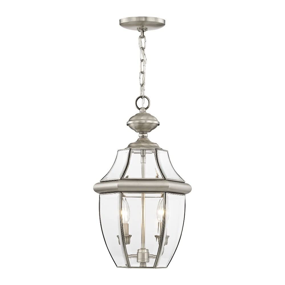 Livex Lighting 2255-02 Monterey 2-Light Outdoor Hanging Lantern, Polished Brass