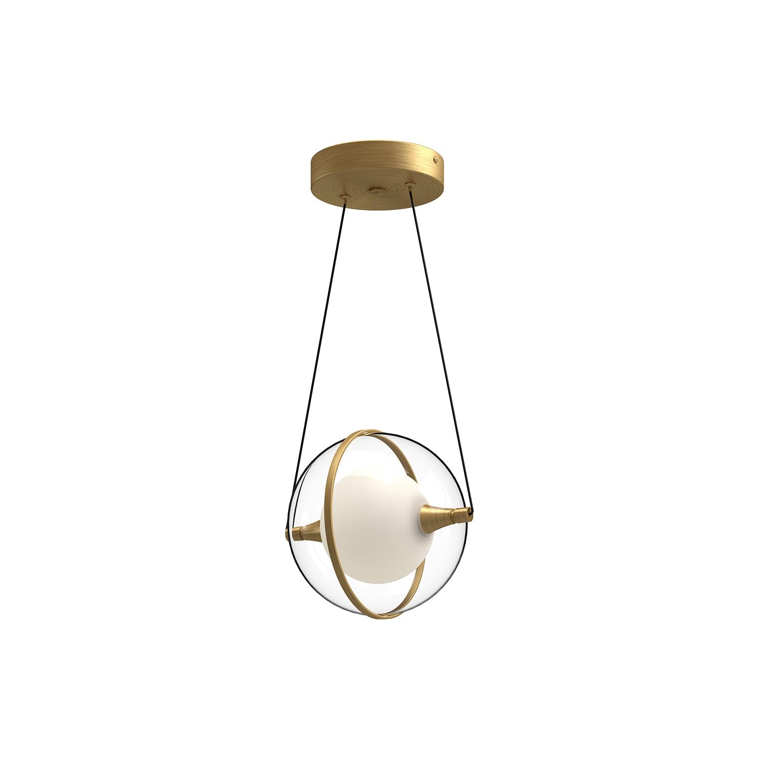 Kuzco PD76708-BG ARIES 8" PENDANT BRUSHED GOLD 120" WIRE 120V TRIAC/ELV LED 3000K 90CRI 10W