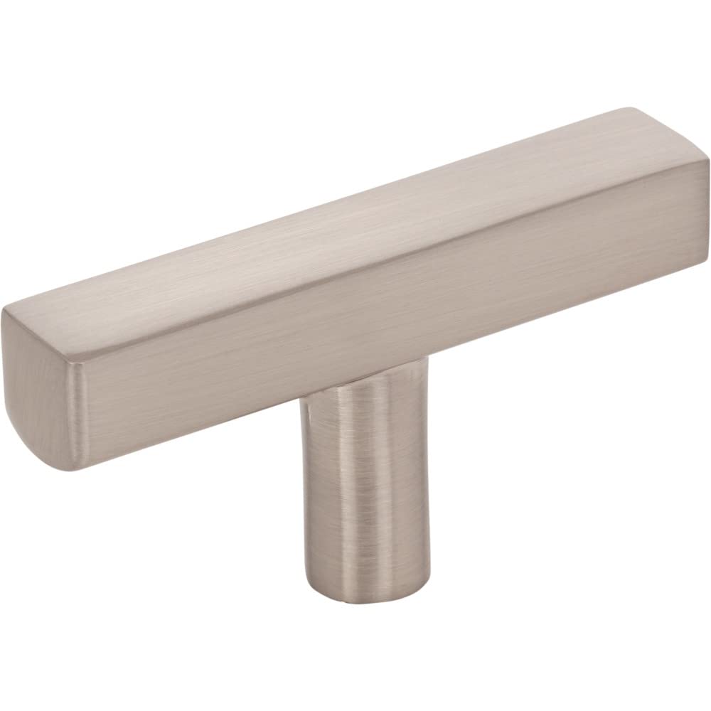 Jeffrey Alexander 845TL-SN 2-1/4" Satin Nickel Dominique Cabinet "T" Knob