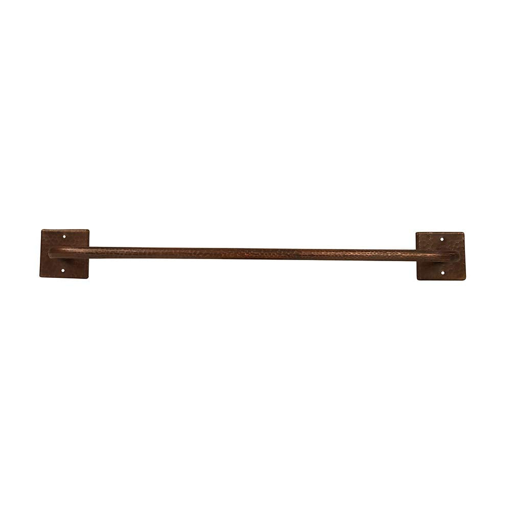 Premier Copper Products TR24DB 24-Inch Hand Hammered Copper Towel Bar, Oil Rubbed Bronze