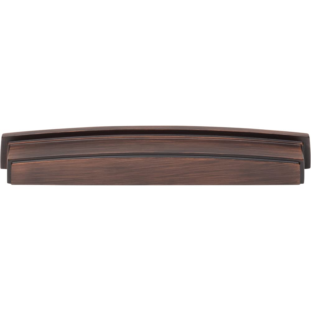 Jeffrey Alexander 141-192DBAC 192 mm Center Brushed Oil Rubbed Bronze Square-to-Center Square Renzo Cabinet Cup Pull