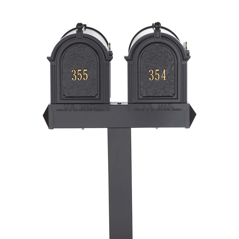 Whitehall 16516 - Multi Mailbox Dual Capitol Package- Black