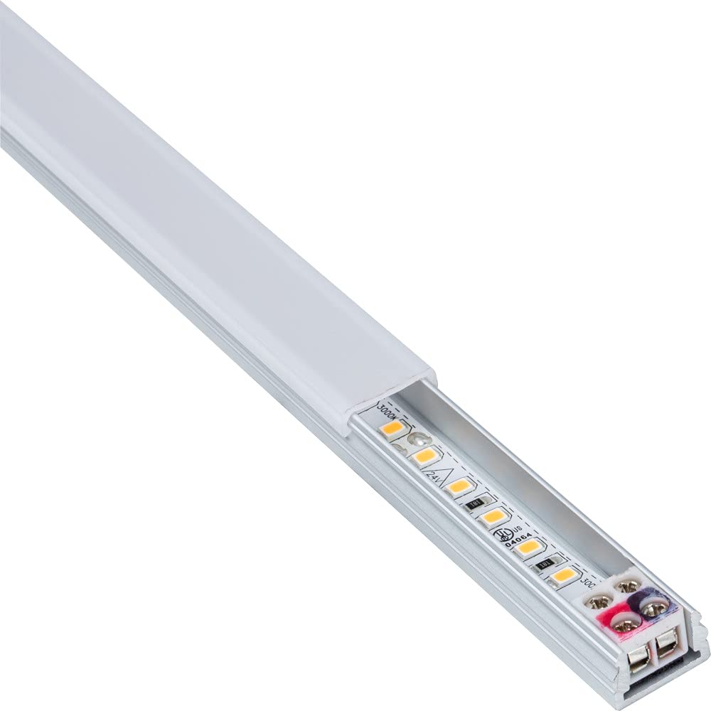 Task Lighting LV2P724V30-07W3 26-5/16" 395 Lumens 24-volt Standard Output Linear Fixture, Fits 30" Wall Cabinet, 7 Watts, Flat 007 Profile, Single-white, Soft White 3000K