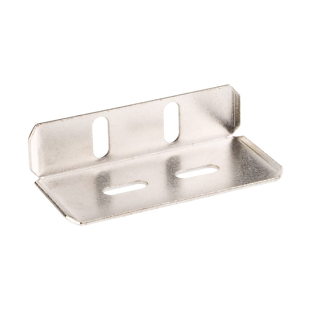 Hardware Resources 9453007 2" x 1" x 5/8" Bright Nickel Drawer Front Adjustment Bracket
