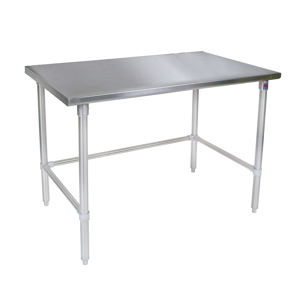 John Boos ST6-2484GBK Worktable With Galvanized Base, Stainless Steel, 6 Legs, 84" W x 24" D 35-3/4" h