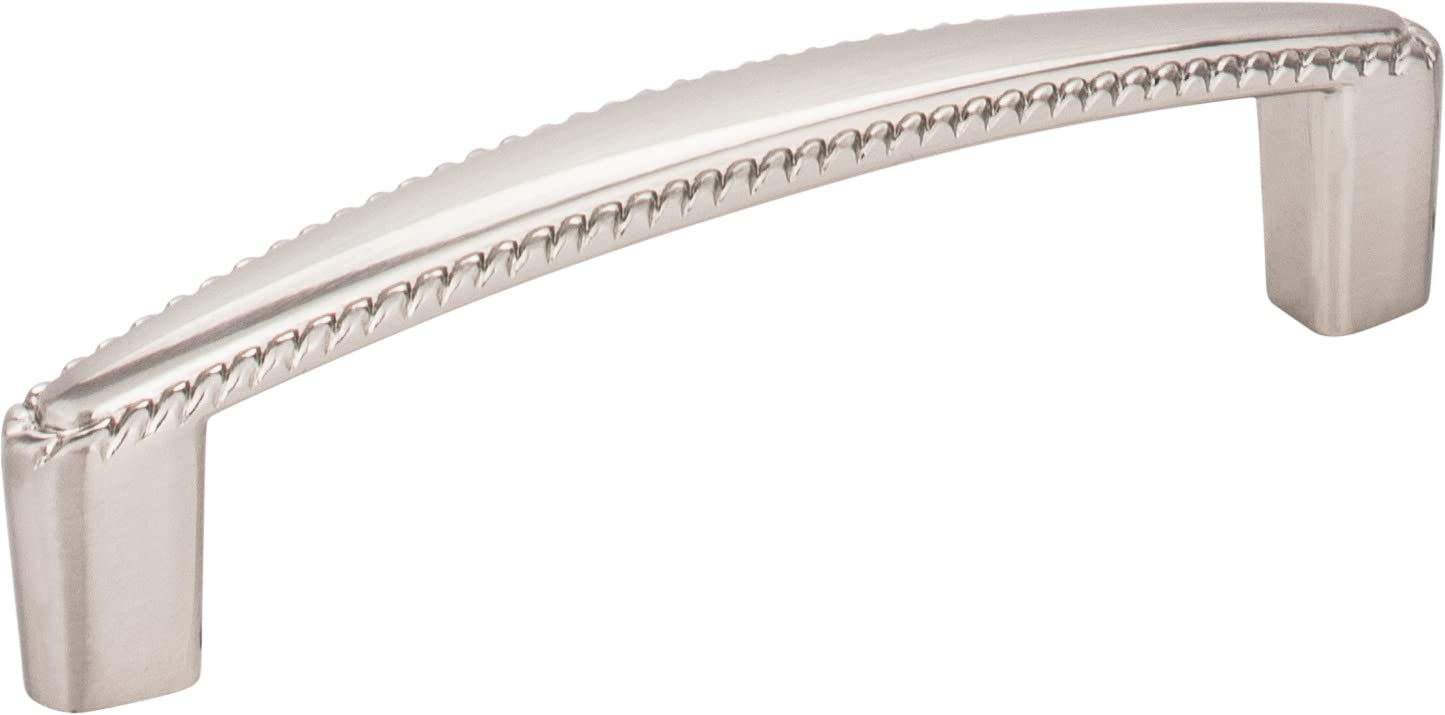 Elements Z115-96SN 96 mm Center-to-Center Satin Nickel Rope Detailed Lindos Cabinet Pull