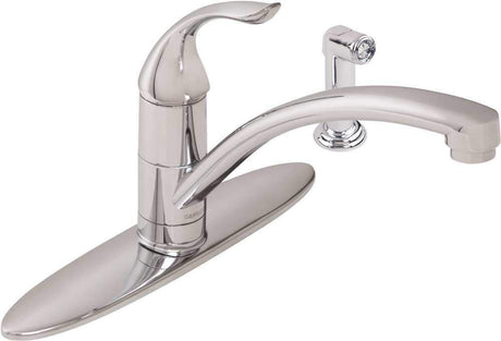 Gerber G0040012 Chrome Viper Single Handle Kitchen Faucet W/ Spray & Deck Plate 1.7...