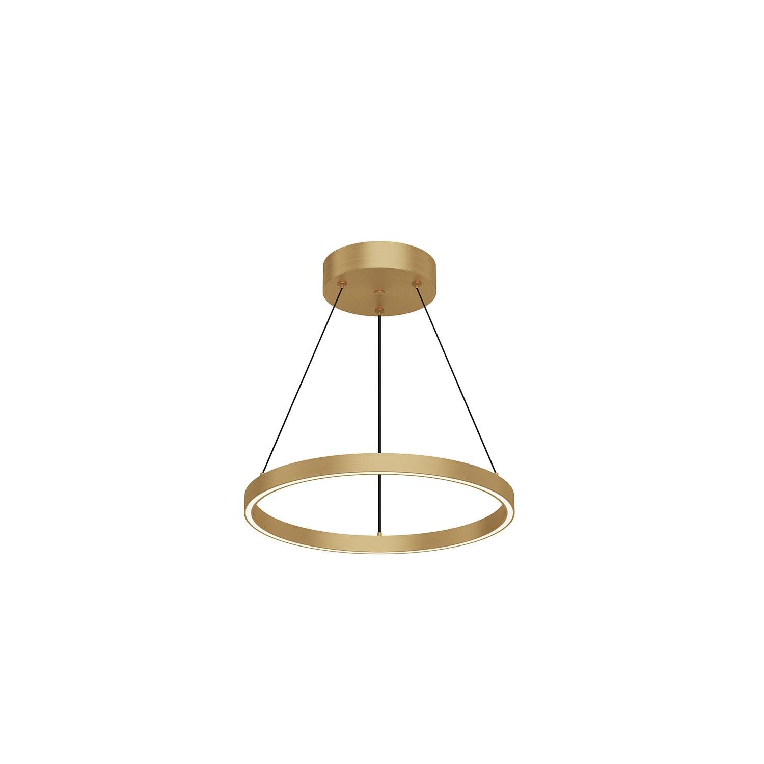Kuzco PD87718-BG Cerchio 18" Pendant BG Aluminum Extrusion Up Down Duo Canopy 930 TRIAC 120 53W