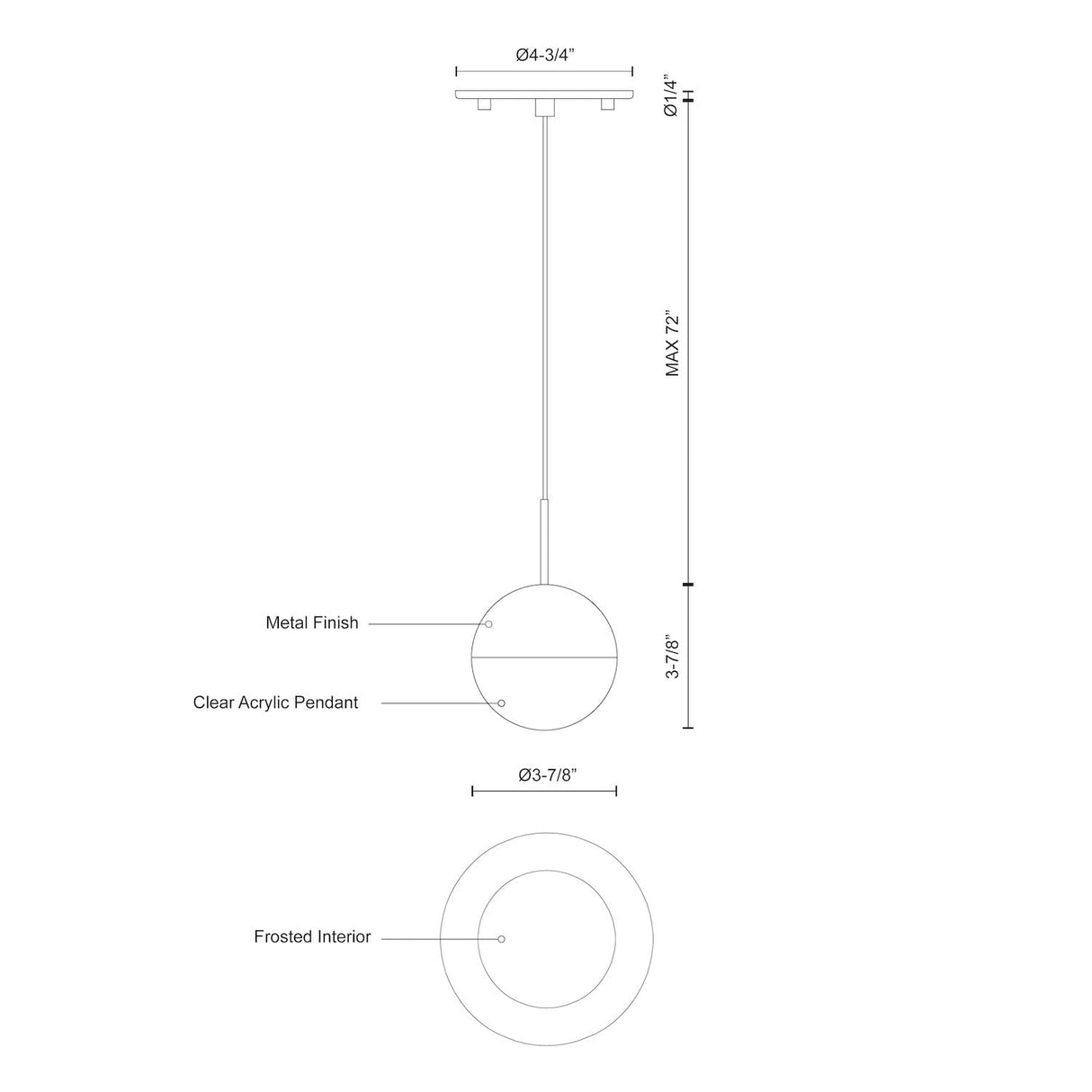 Kuzco 402801BC-LED PLUTO 4" 40 Black Chrome 120V ELV LED 3000K 90CRI 8W