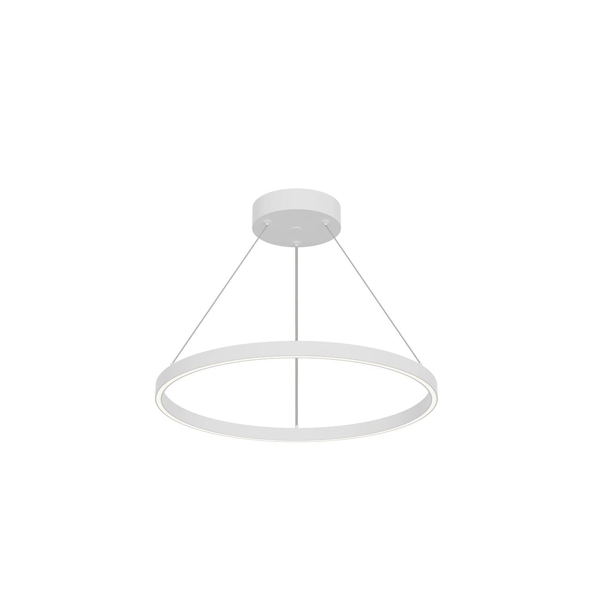 Kuzco PD87724-WH Cerchio 24" Pendant WH Aluminum Extrusion Up Down Duo Canopy 930 TRIAC 120 65W