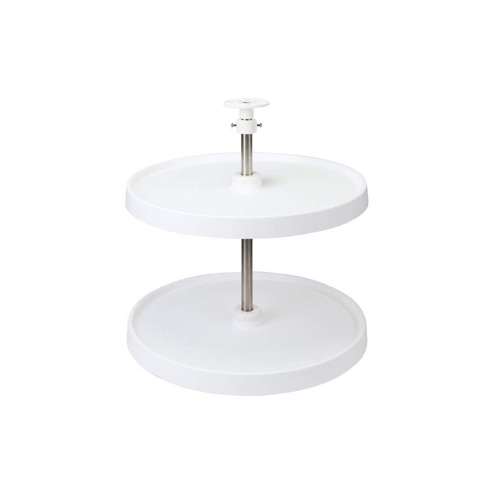 Hardware Resources PLSR224 24" Round Two-Shelf Plastic Lazy Susan Set